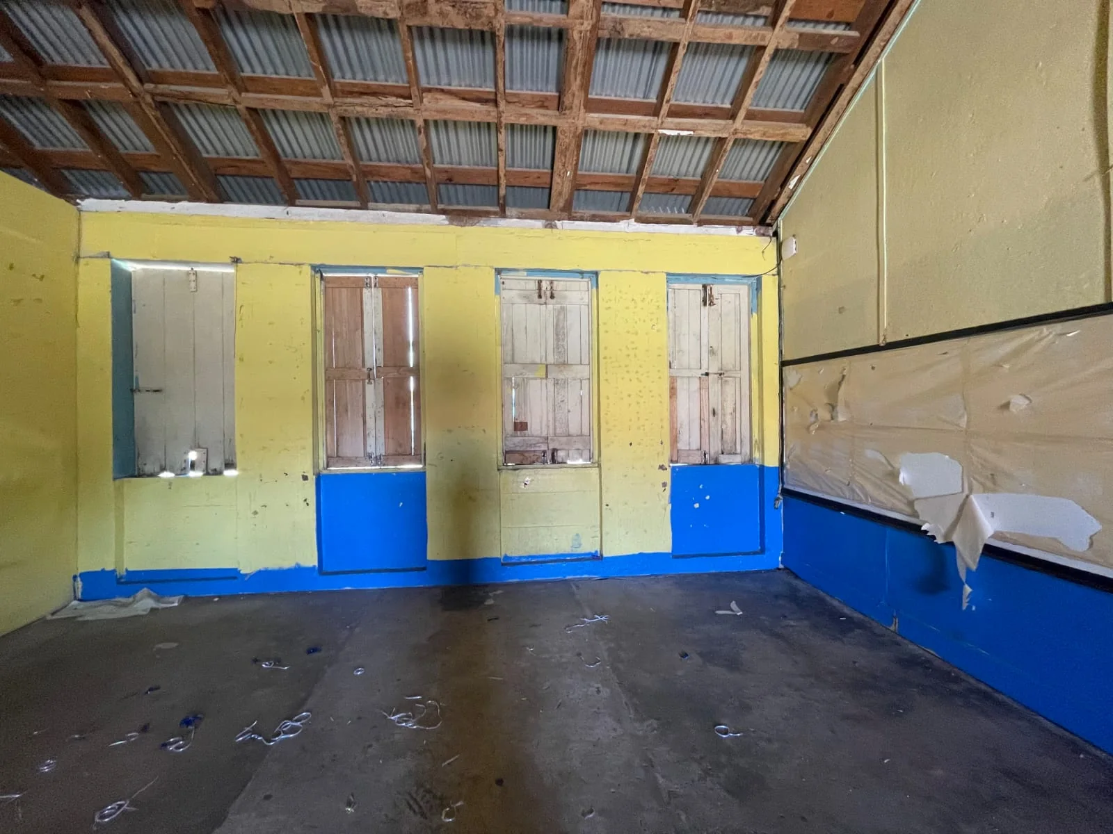 Sacred Heart Elementary School computer lab before roof repairs